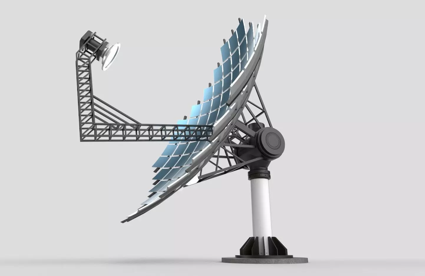 Solar Dish Collector M1 Low-poly 3D model_0