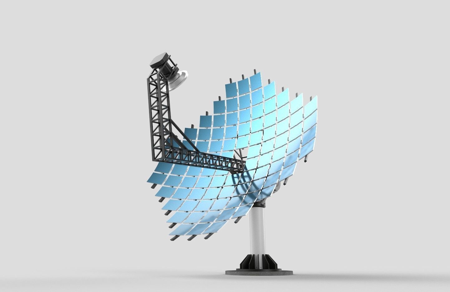 Solar Dish Collector M1 Low-poly 3D model_27