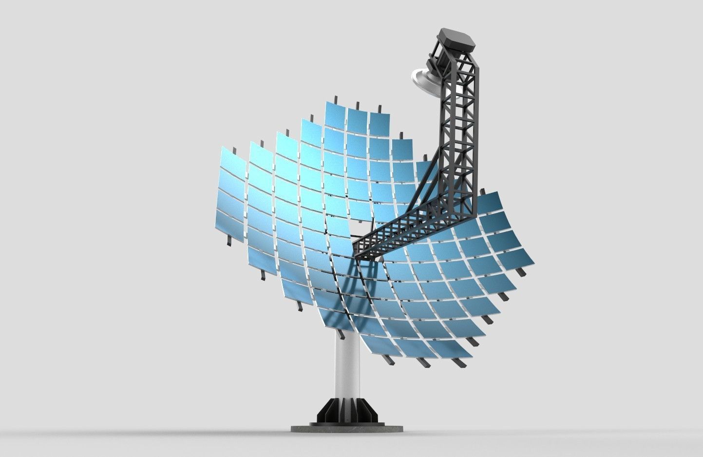 Solar Dish Collector M1 Low-poly 3D model_26