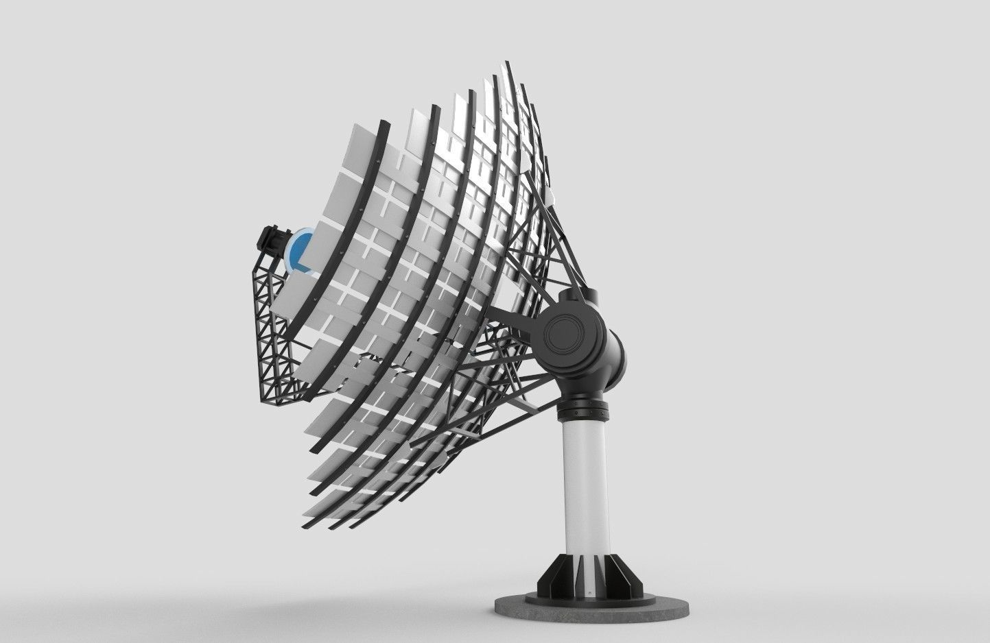 Solar Dish Collector M1 Low-poly 3D model_29