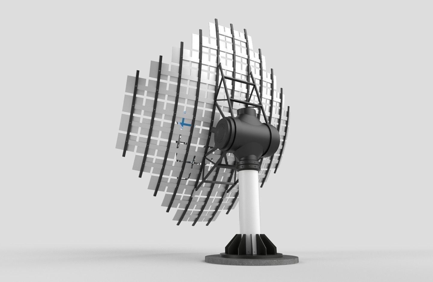 Solar Dish Collector M1 Low-poly 3D model_30