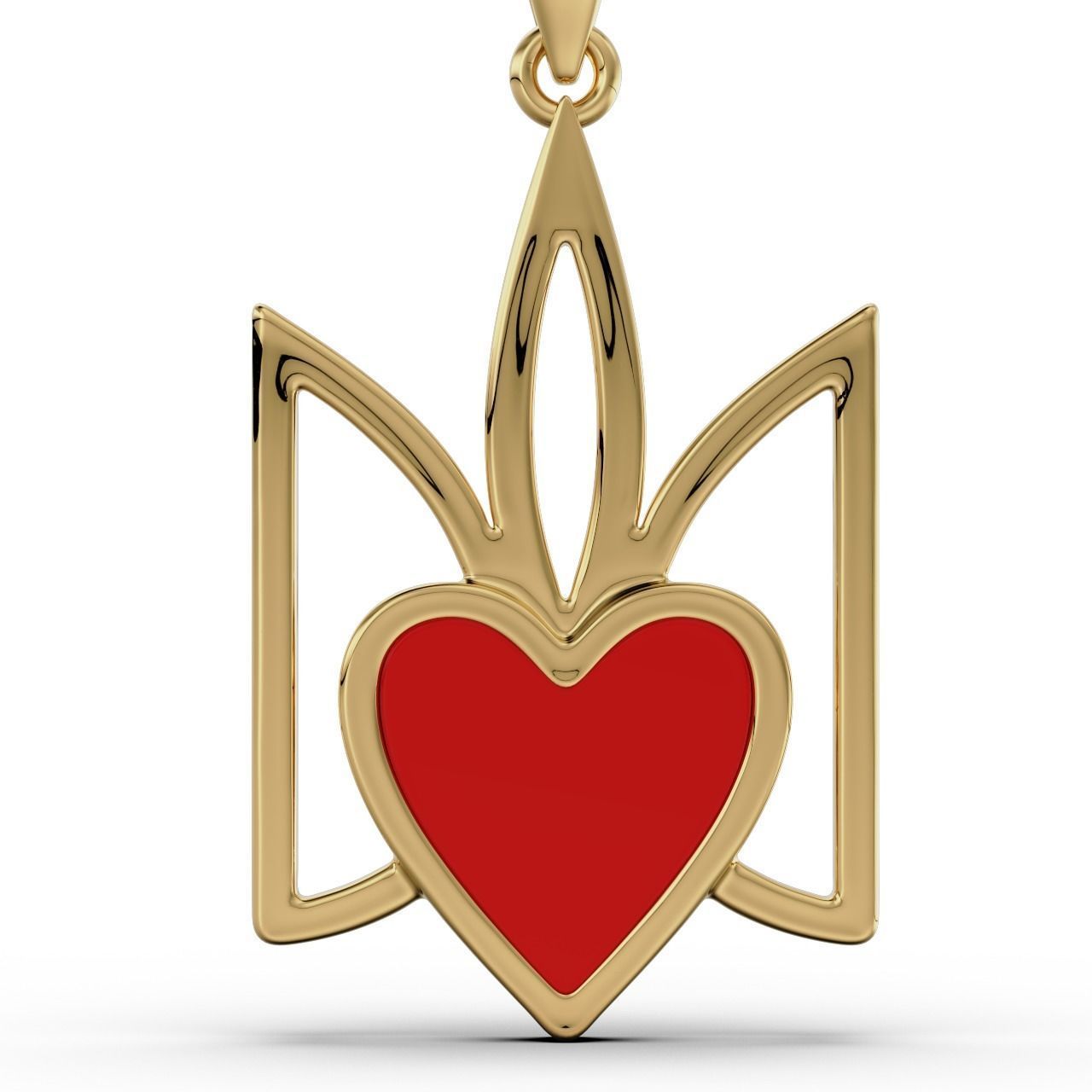 Emblem of beloved Ukraine 3D print model_2