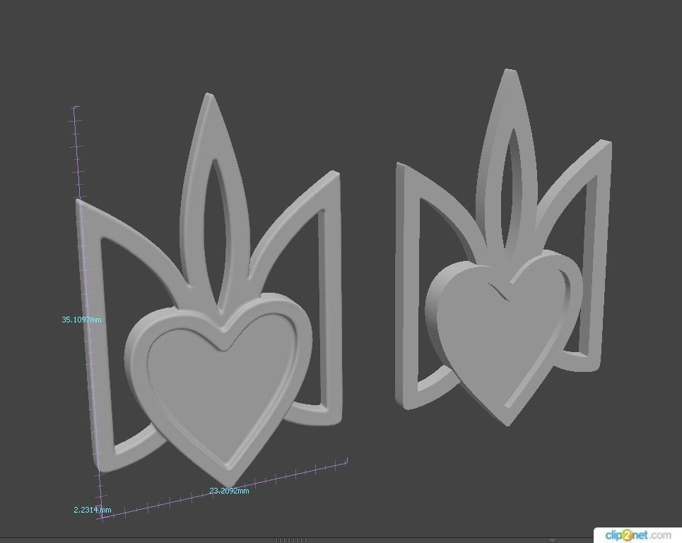 Emblem of beloved Ukraine 3D print model_13