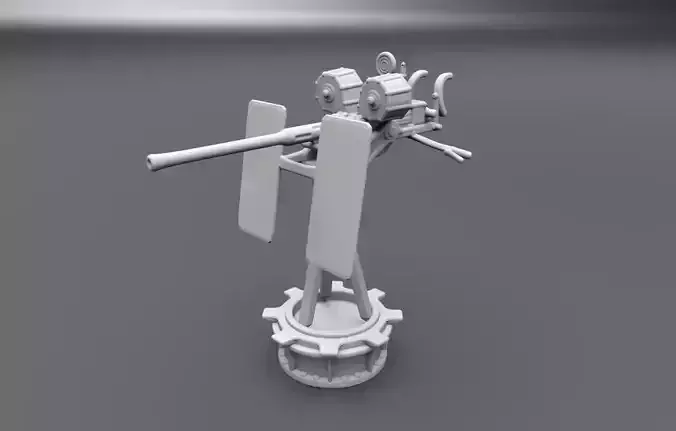 Oerlikon 20mm scale model 3D print model