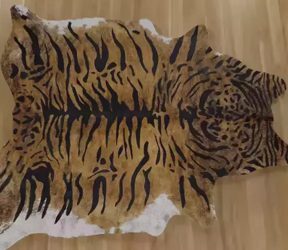 carpet 3d model tiger cowhide rug Low-poly 3D model