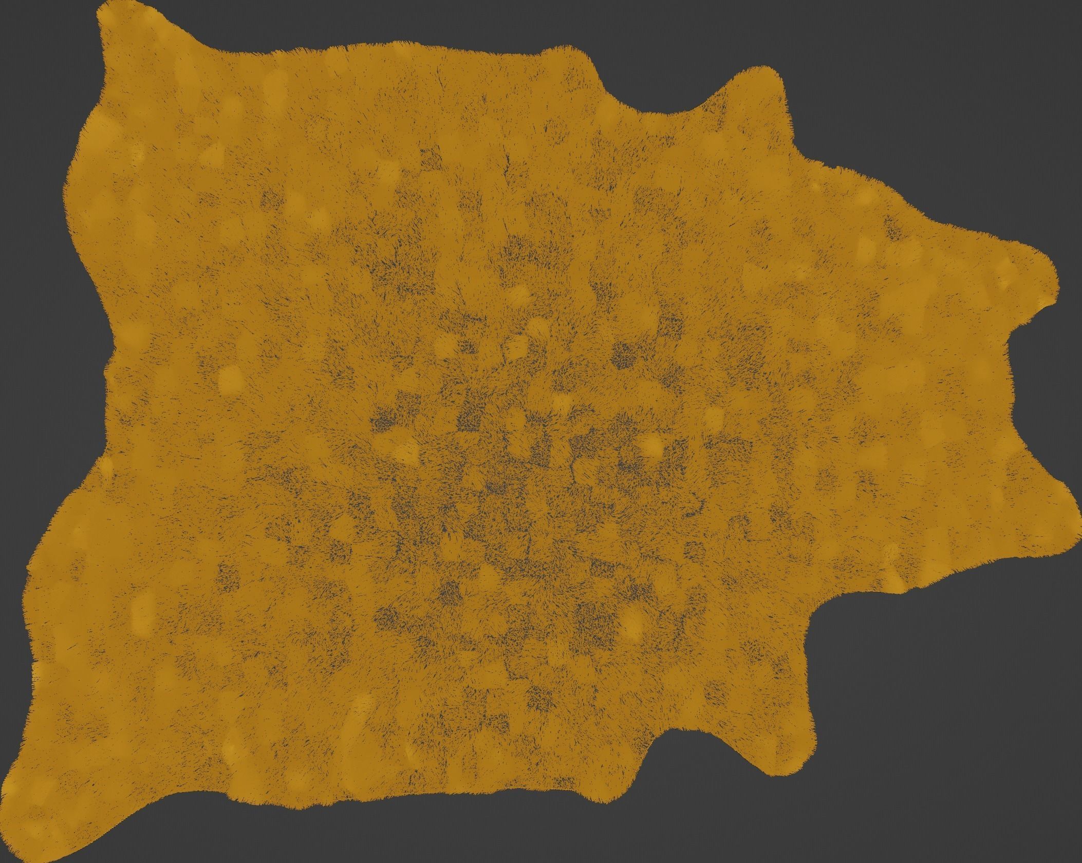 carpet 3d model tiger cowhide rug Low-poly 3D model_1