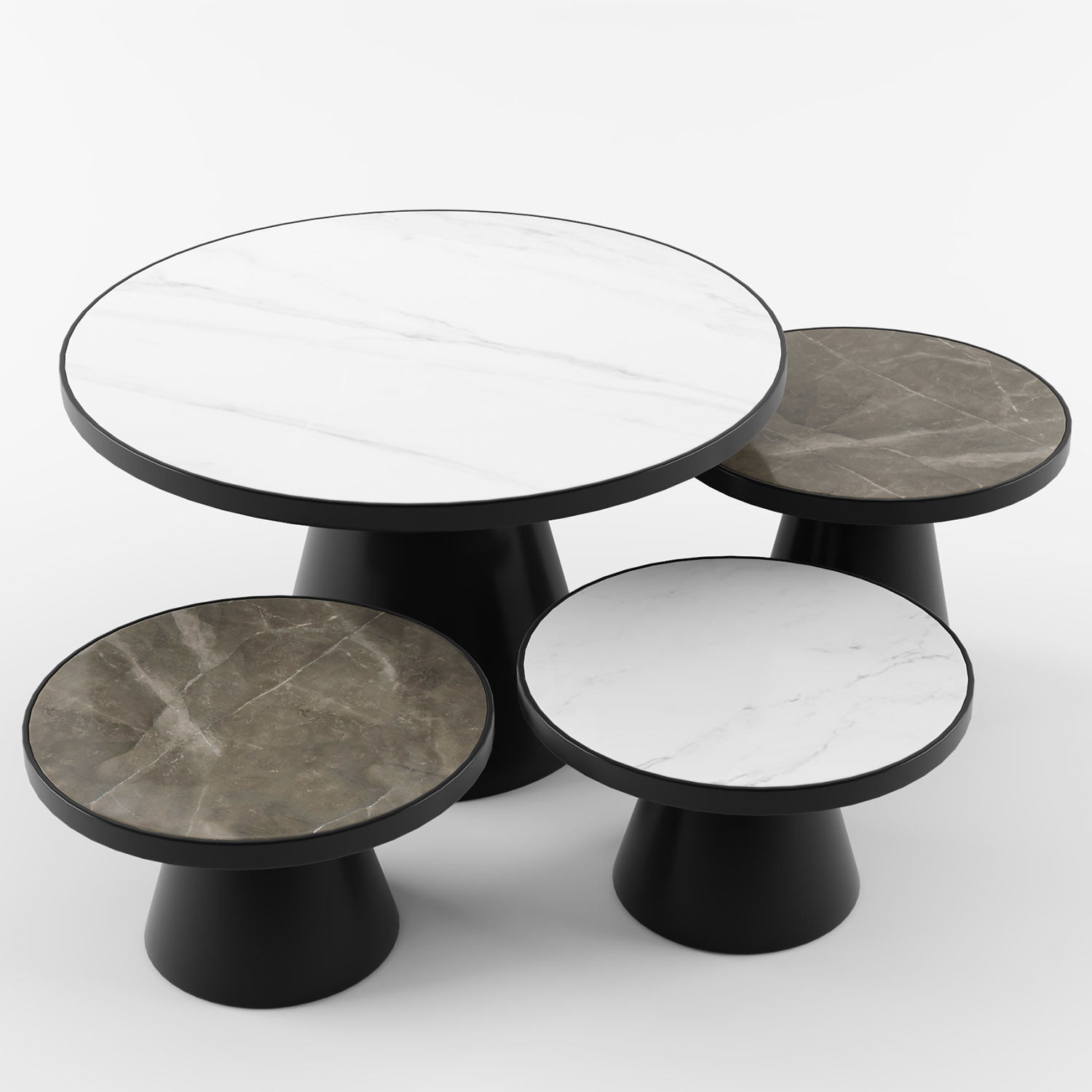 QUATRO Coffe Table Set 3D model_1