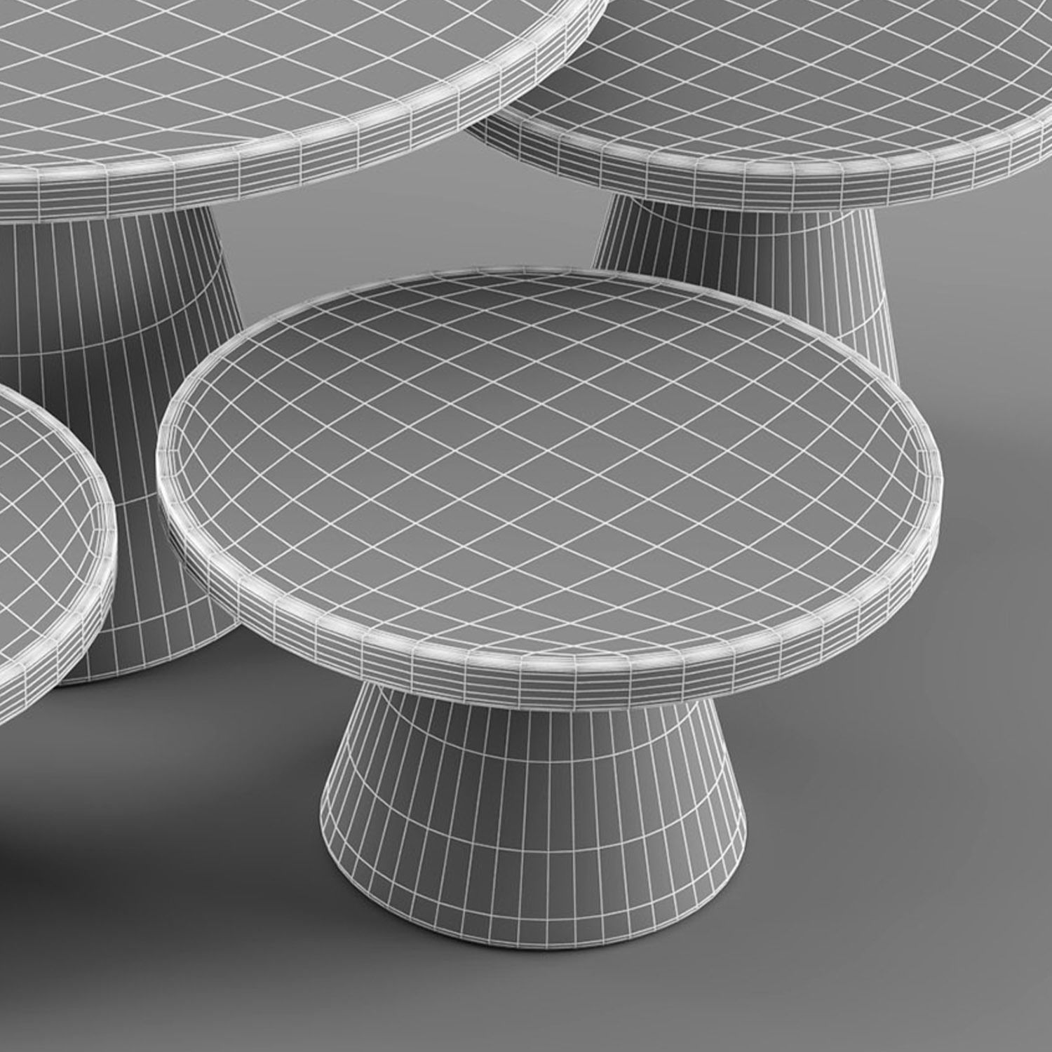 QUATRO Coffe Table Set 3D model_6