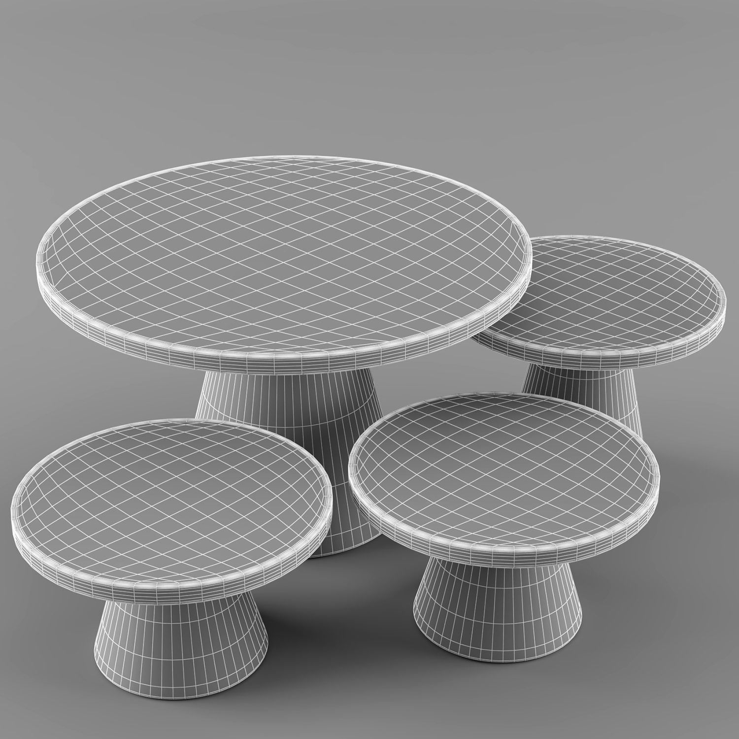 QUATRO Coffe Table Set 3D model_5
