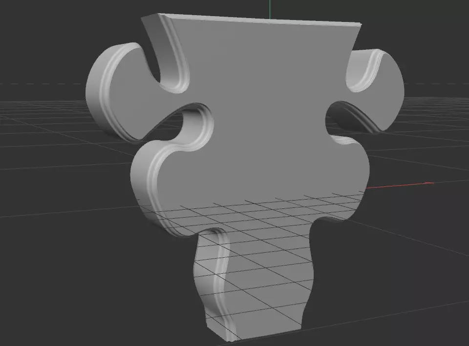 STL MODEL B puzzle piece 3D model_0
