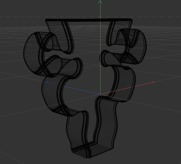 STL MODEL B puzzle piece 3D model_4