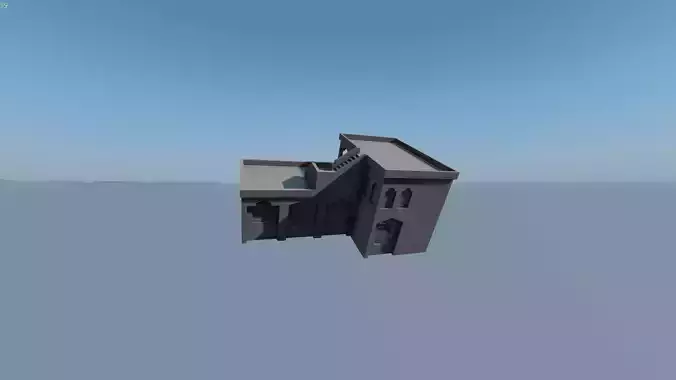 house building in sky