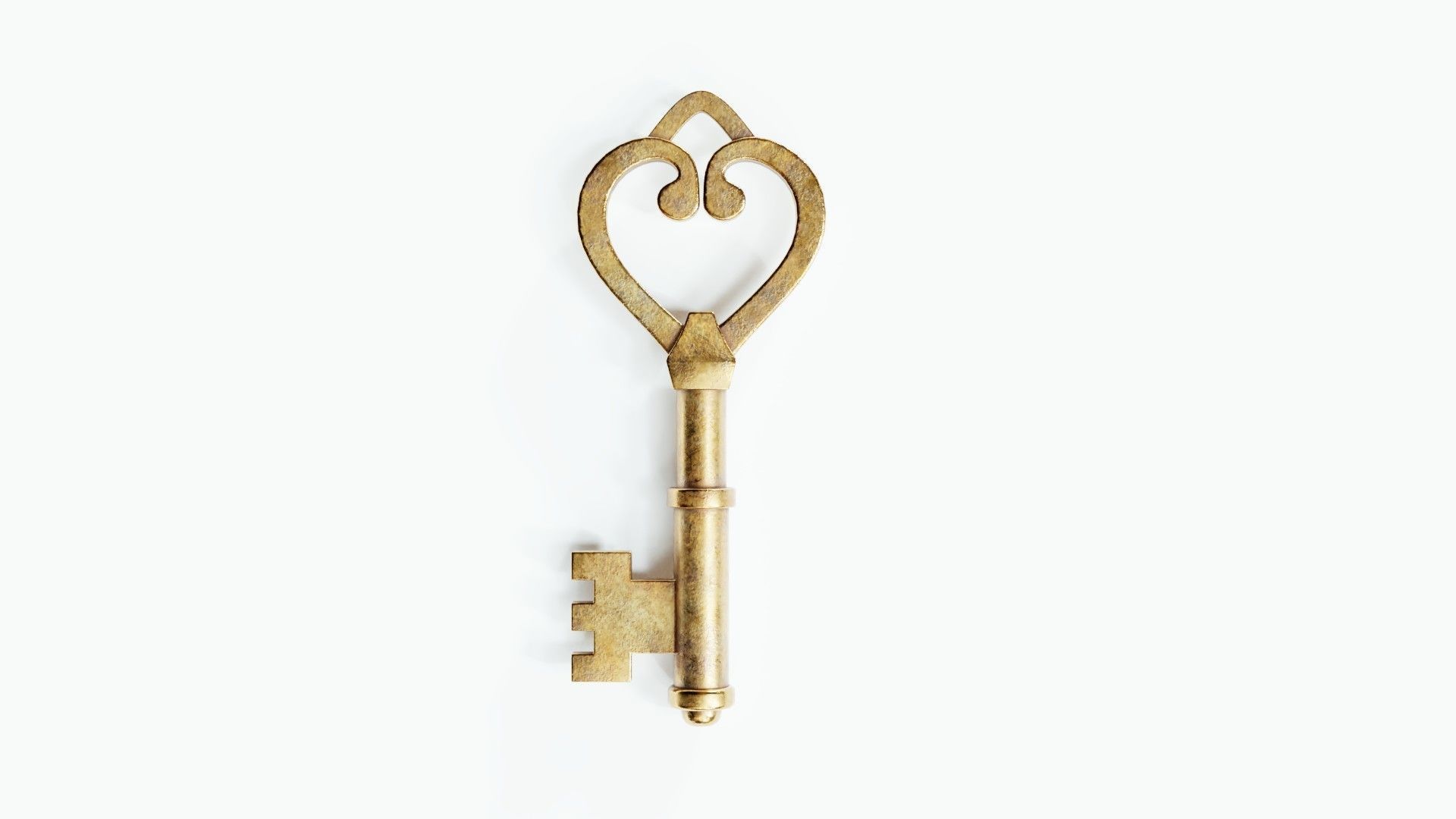 Collection of 10 warded keys 3D model_4