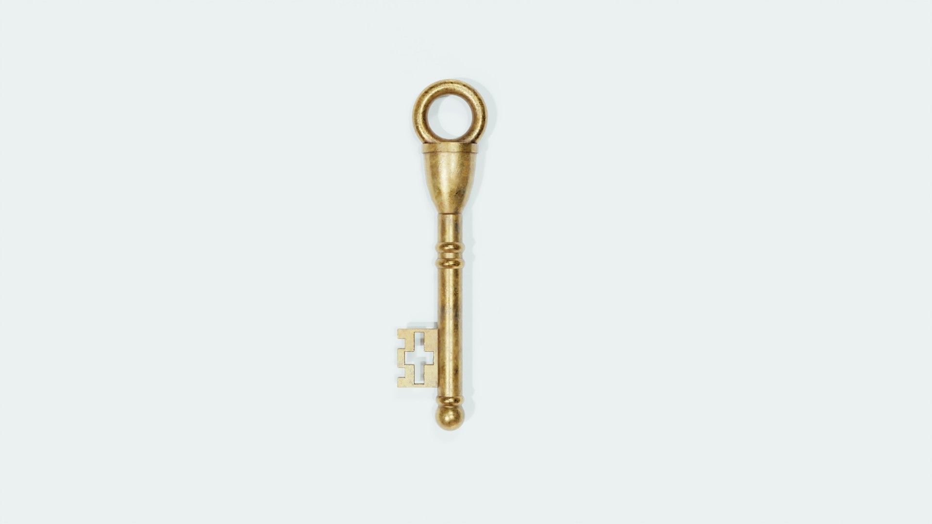 Collection of 10 warded keys 3D model_1