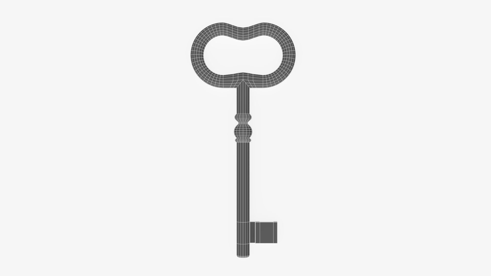 Collection of 10 warded keys 3D model_18
