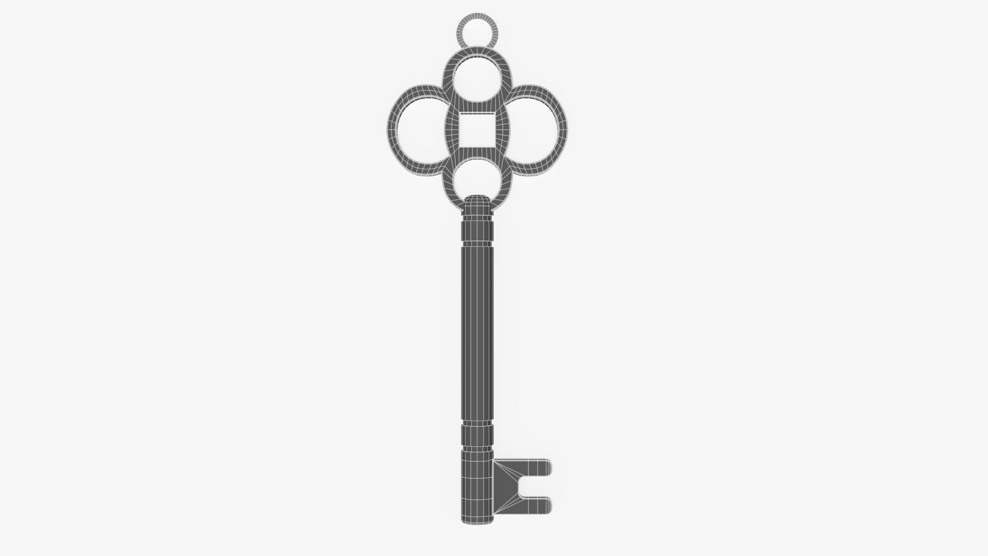 Collection of 10 warded keys 3D model_15