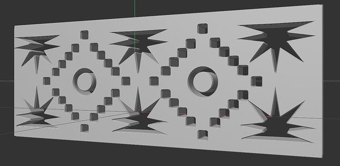 STL MODEL F tile with pattern 3D model