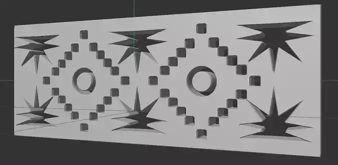 STL MODEL F tile with pattern 3D model