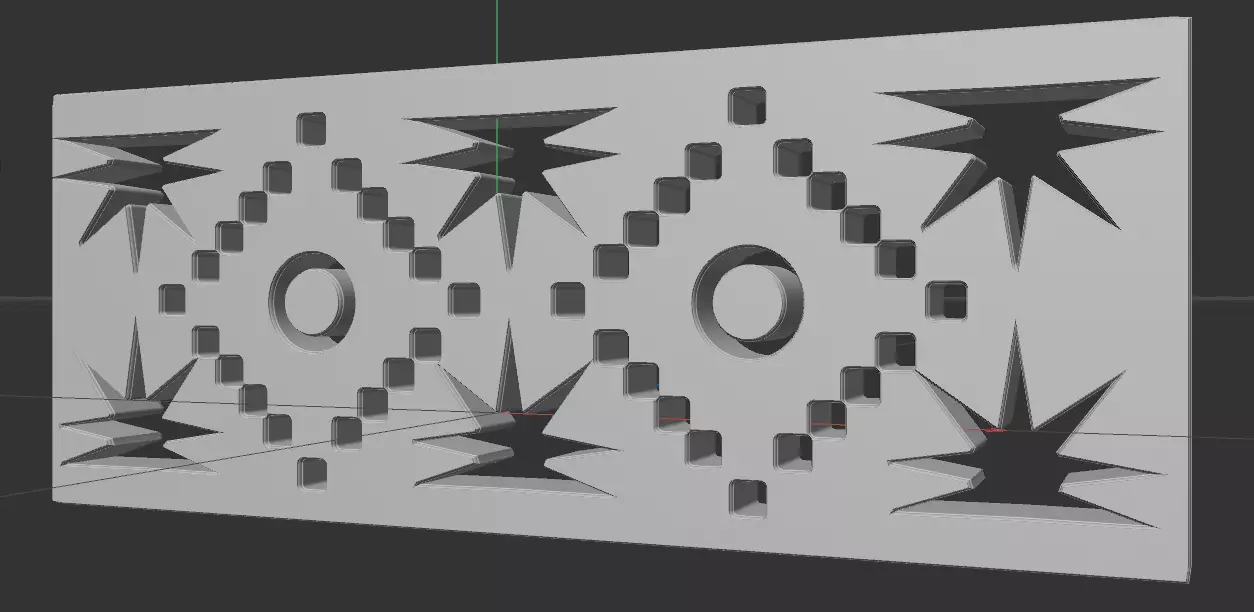 STL MODEL F tile with pattern 3D model_0