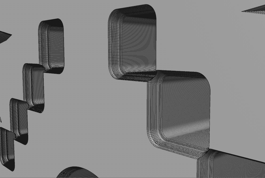 STL MODEL F tile with pattern 3D model_4