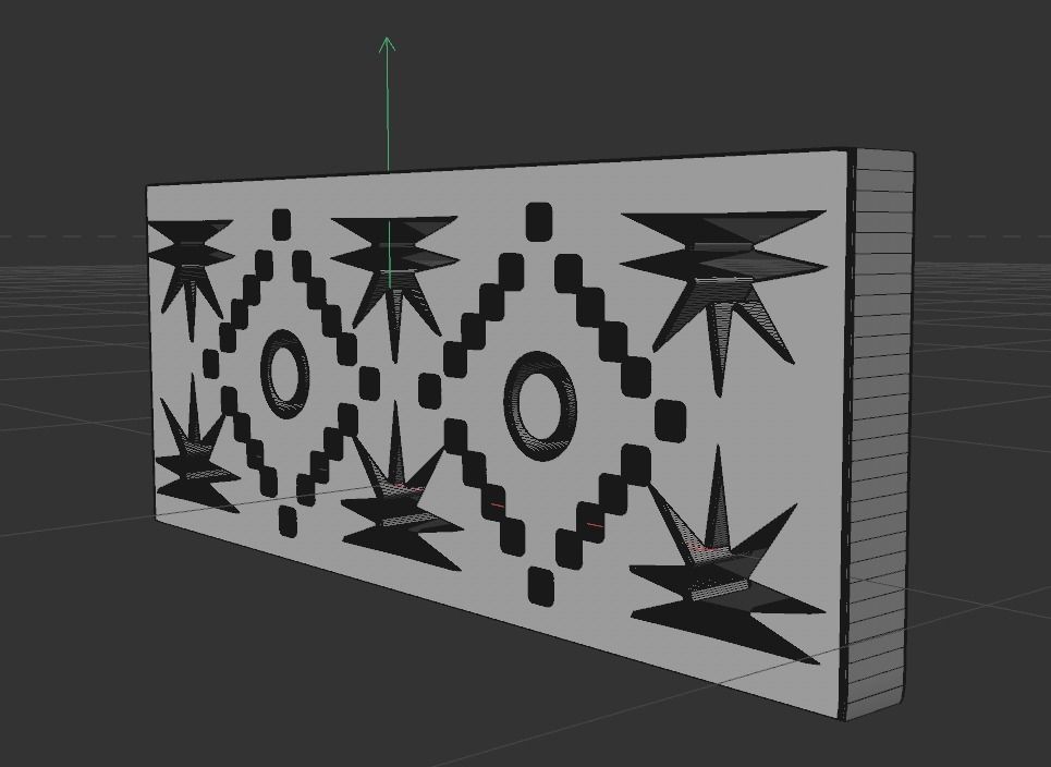 STL MODEL F tile with pattern 3D model_2