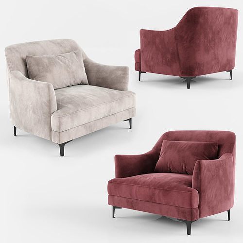 KARE Proud Gray Armchair 3D model