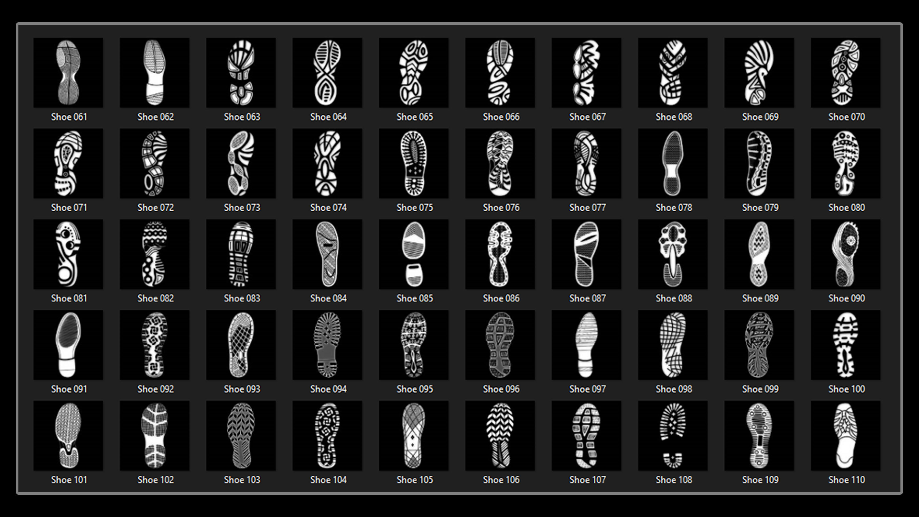  160 Humanprint Alpha Fingerprint Footprint Handprint Shoeprint 3D model_3