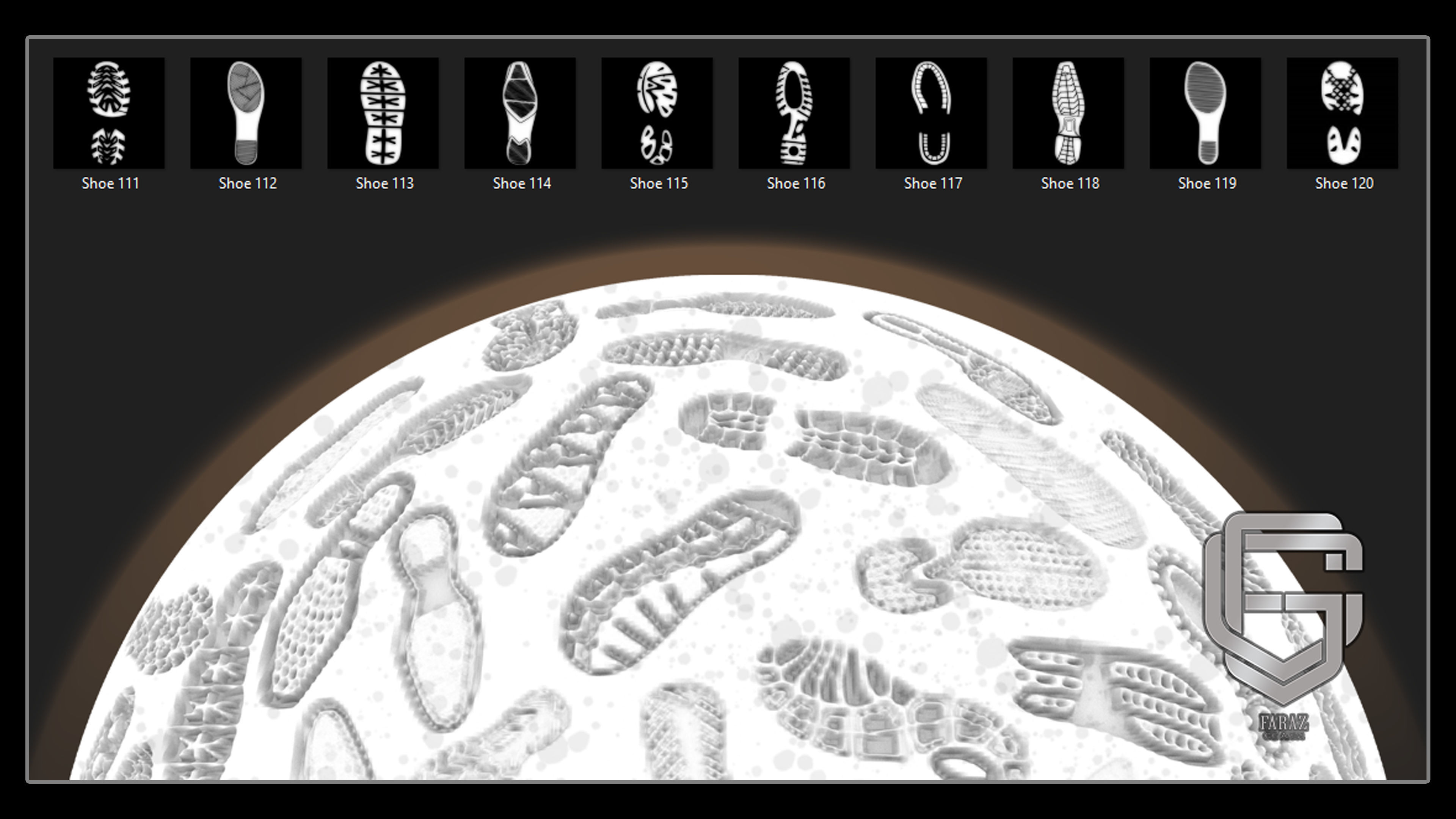  160 Humanprint Alpha Fingerprint Footprint Handprint Shoeprint 3D model_4