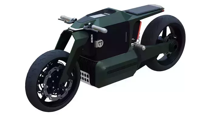 Futuristic Electric Motorcycle Low-poly 3D model