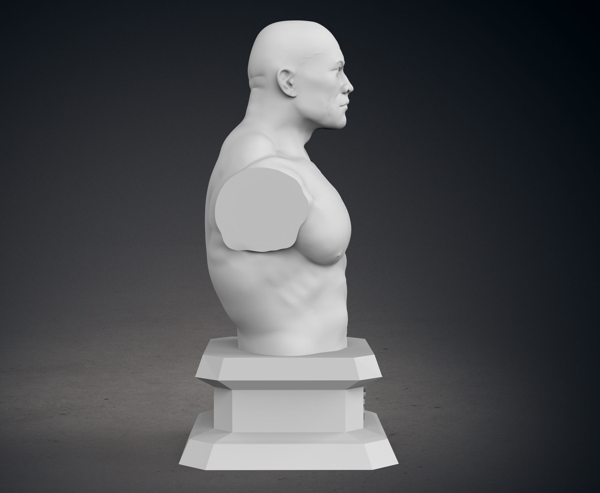 The Rock Bust - Classic and Current Versions 3D print model_18