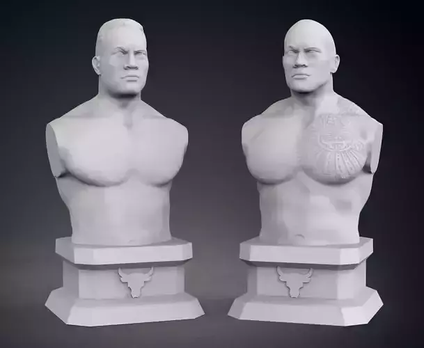 The Rock Bust - Classic and Current Versions 3D print model