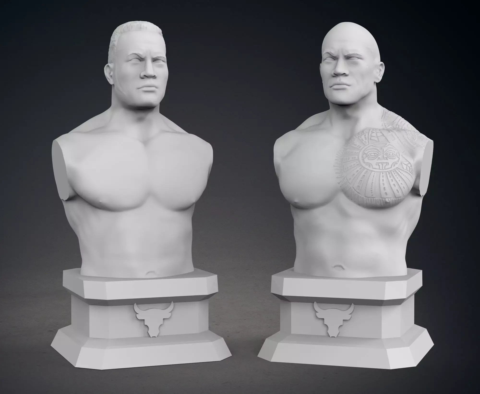 The Rock Bust - Classic and Current Versions 3D print model_0