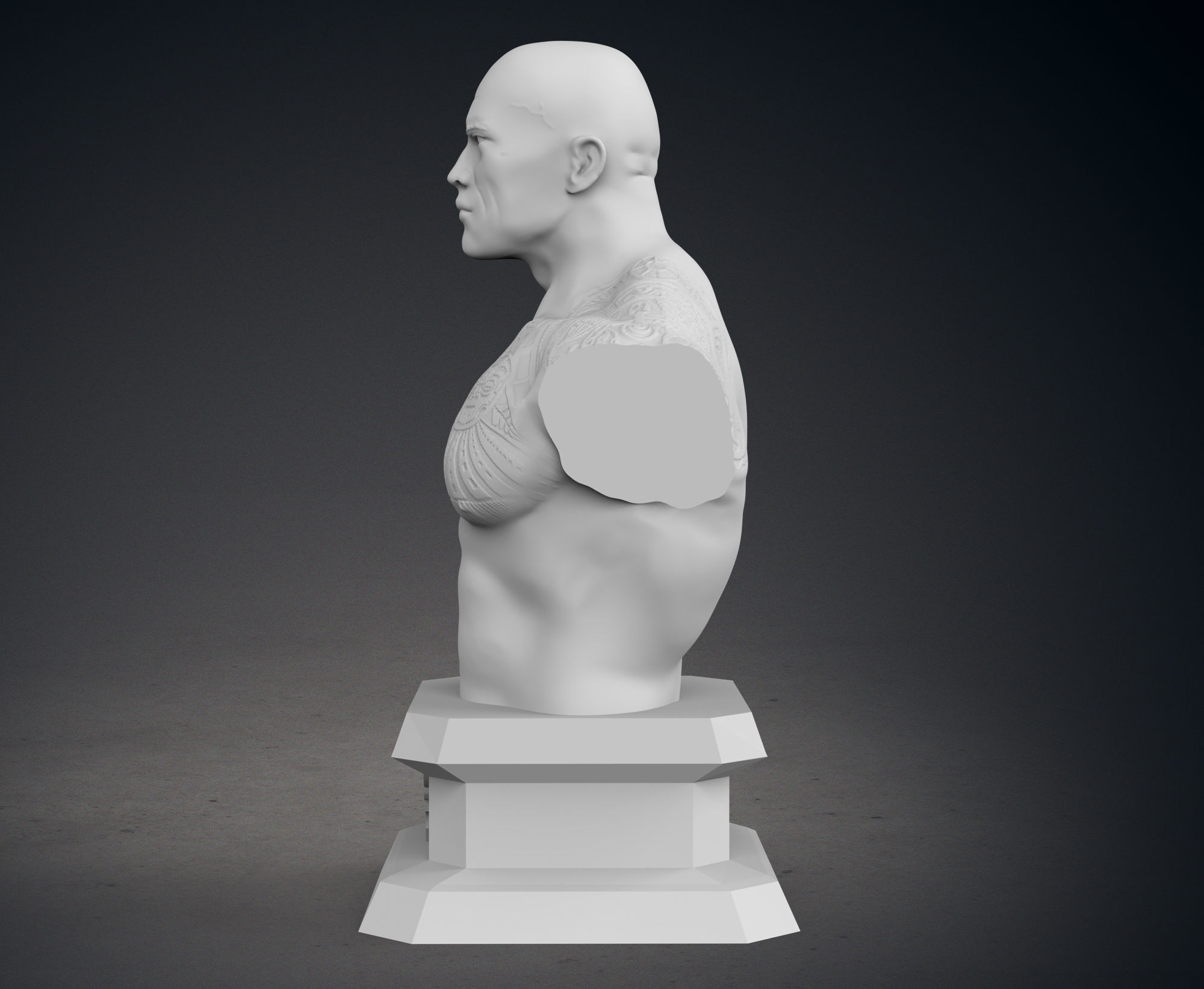 The Rock Bust - Classic and Current Versions 3D print model_14