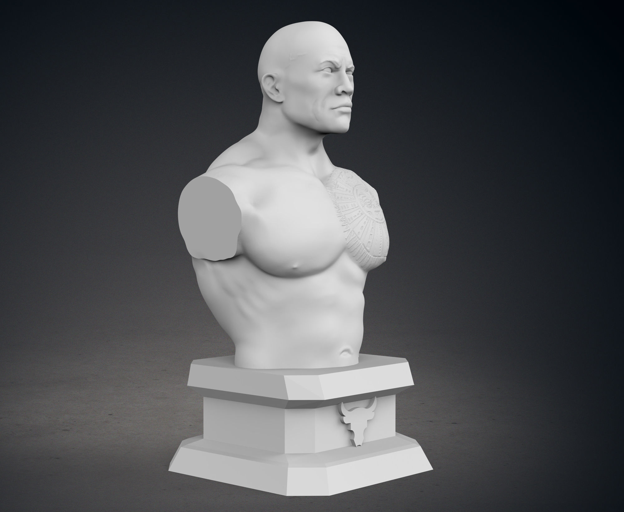 The Rock Bust - Classic and Current Versions 3D print model_19