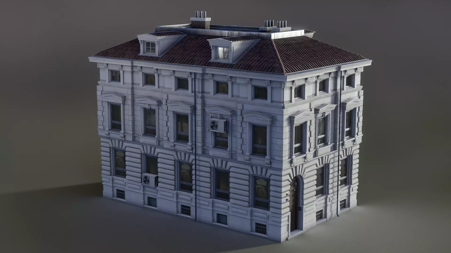 European Building 03 Low-poly 3D model_0