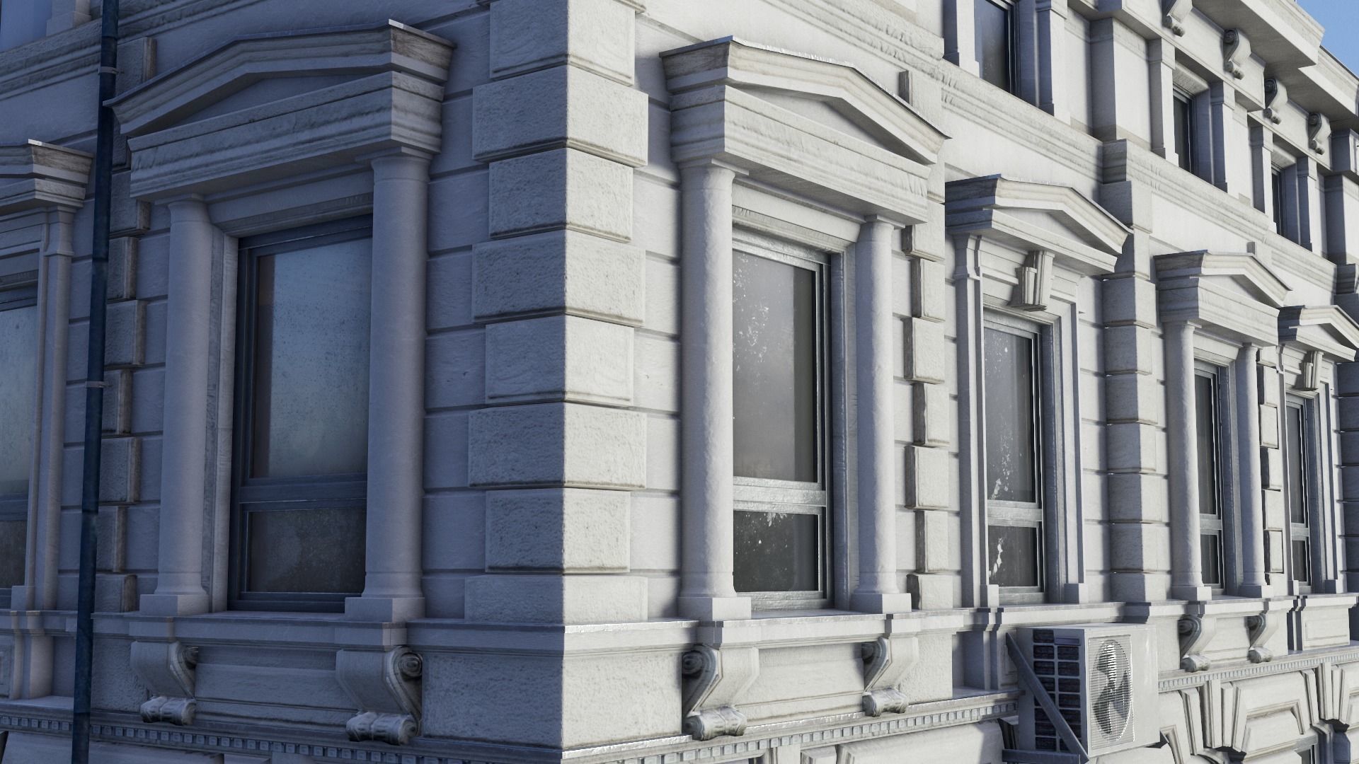 European Building 03 Low-poly 3D model_3