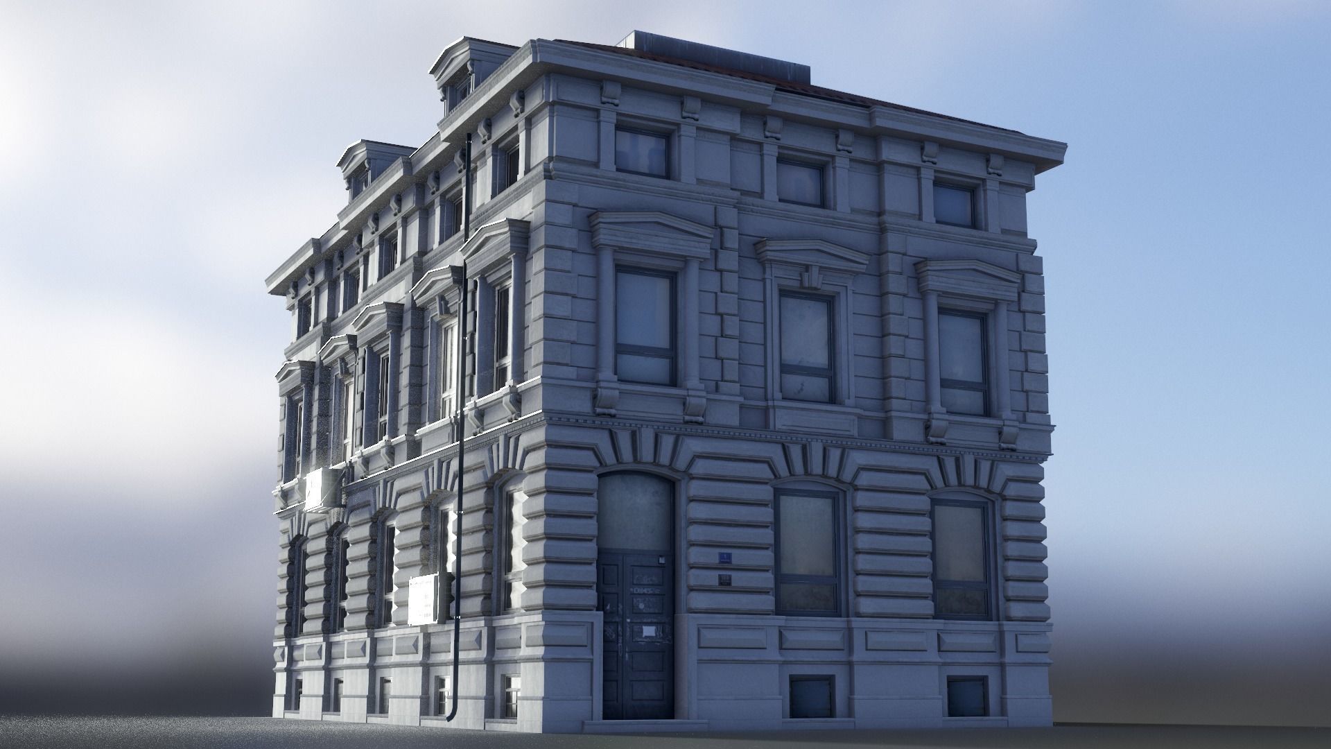 European Building 03 Low-poly 3D model_2