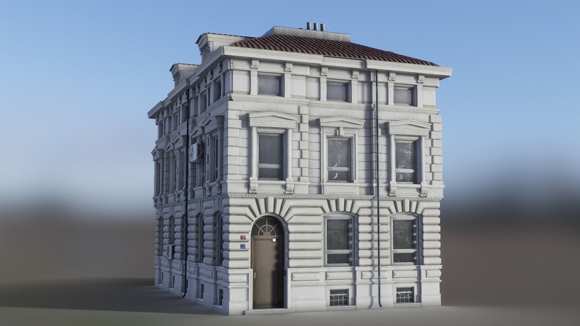 European Building 03 Low-poly 3D model_4