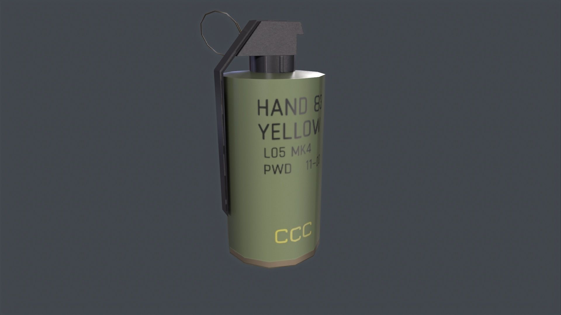 Smoke Grenades Pack Germany France British China Low-poly 3D model_2