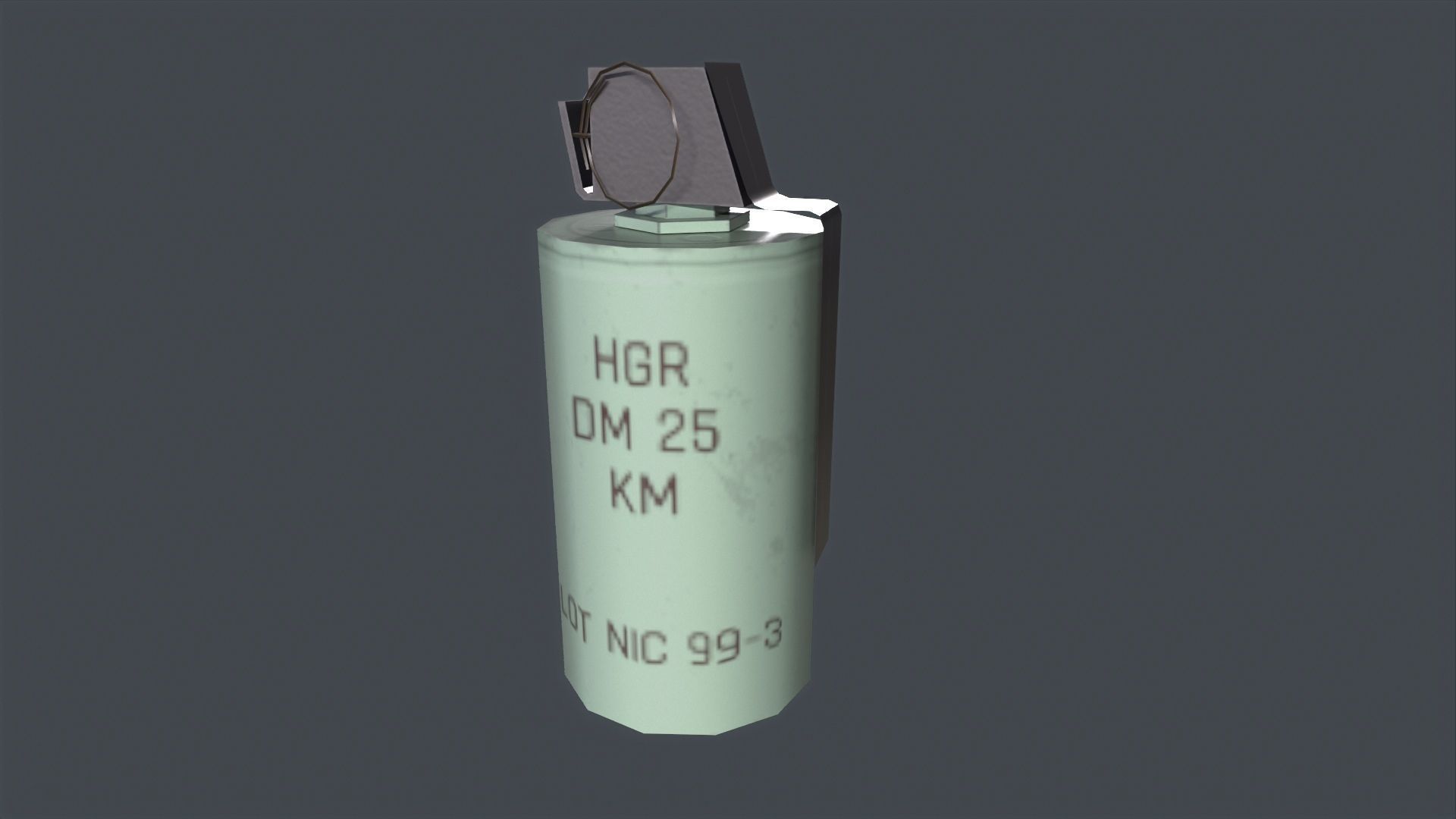 Smoke Grenades Pack Germany France British China Low-poly 3D model_3