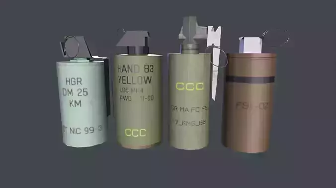 Smoke Grenades Pack Germany France British China