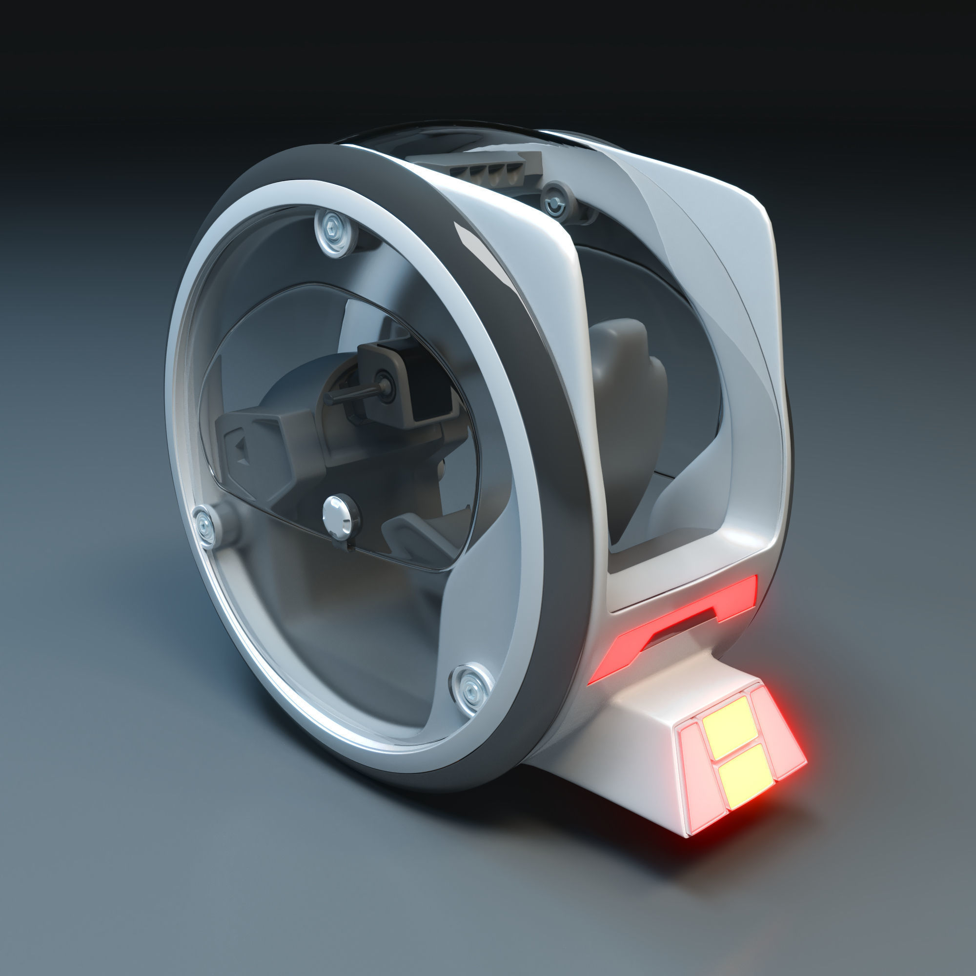 Circle Hover Car 3D model_1