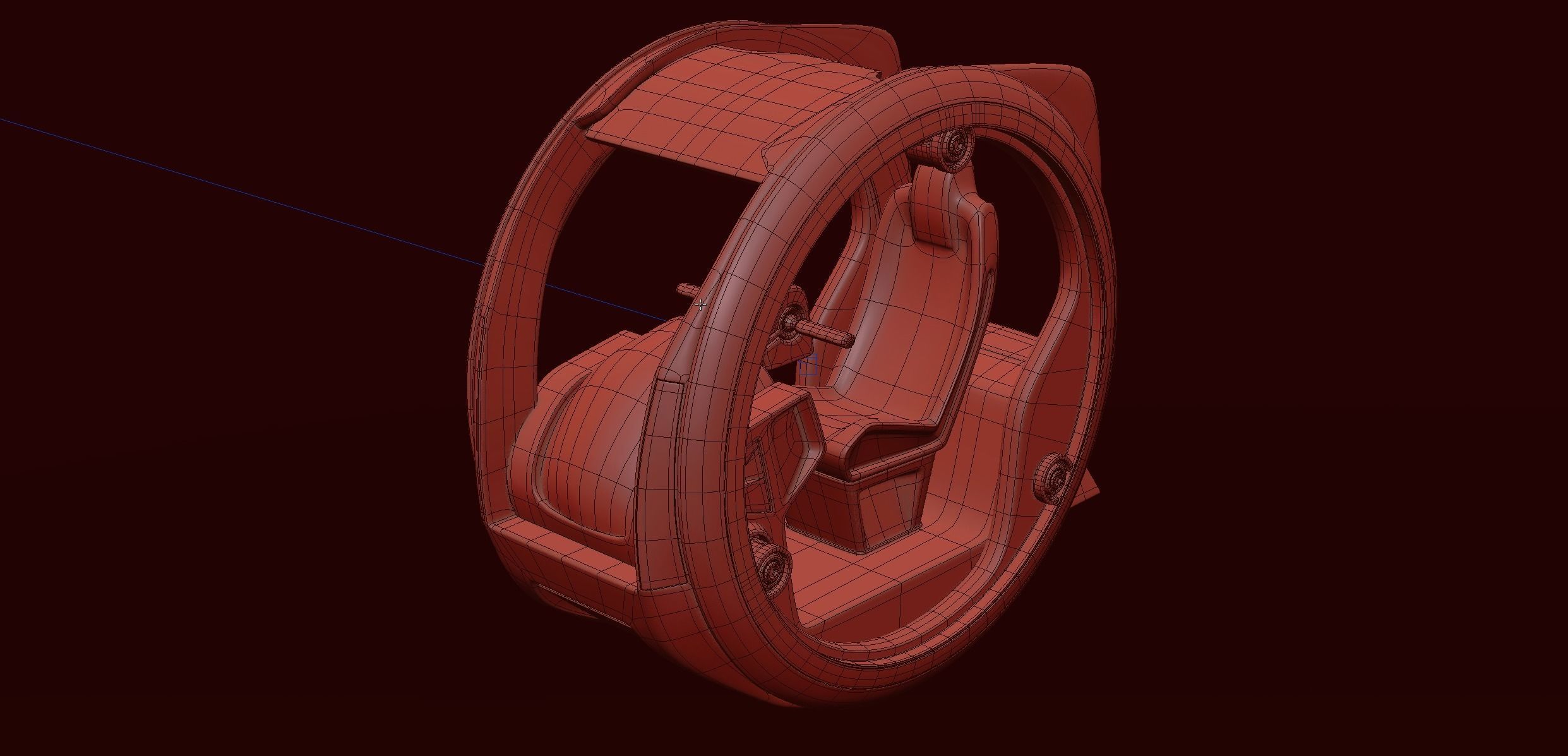Circle Hover Car 3D model_8
