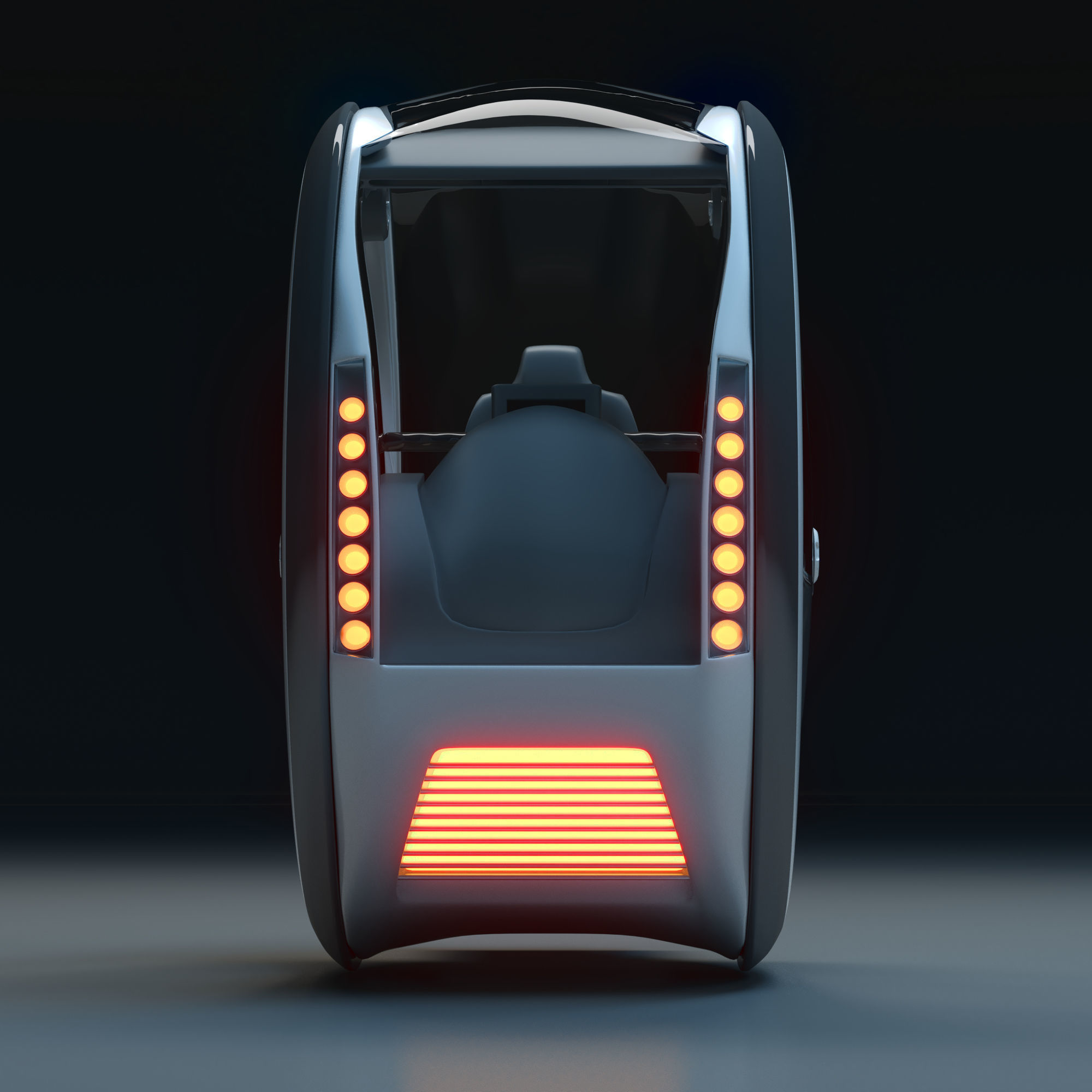 Circle Hover Car 3D model_3