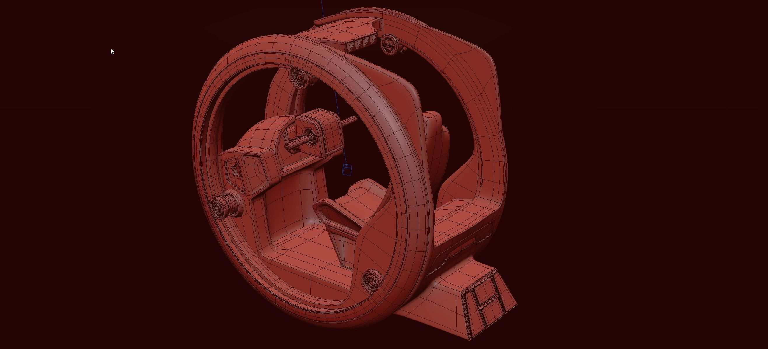Circle Hover Car 3D model_9
