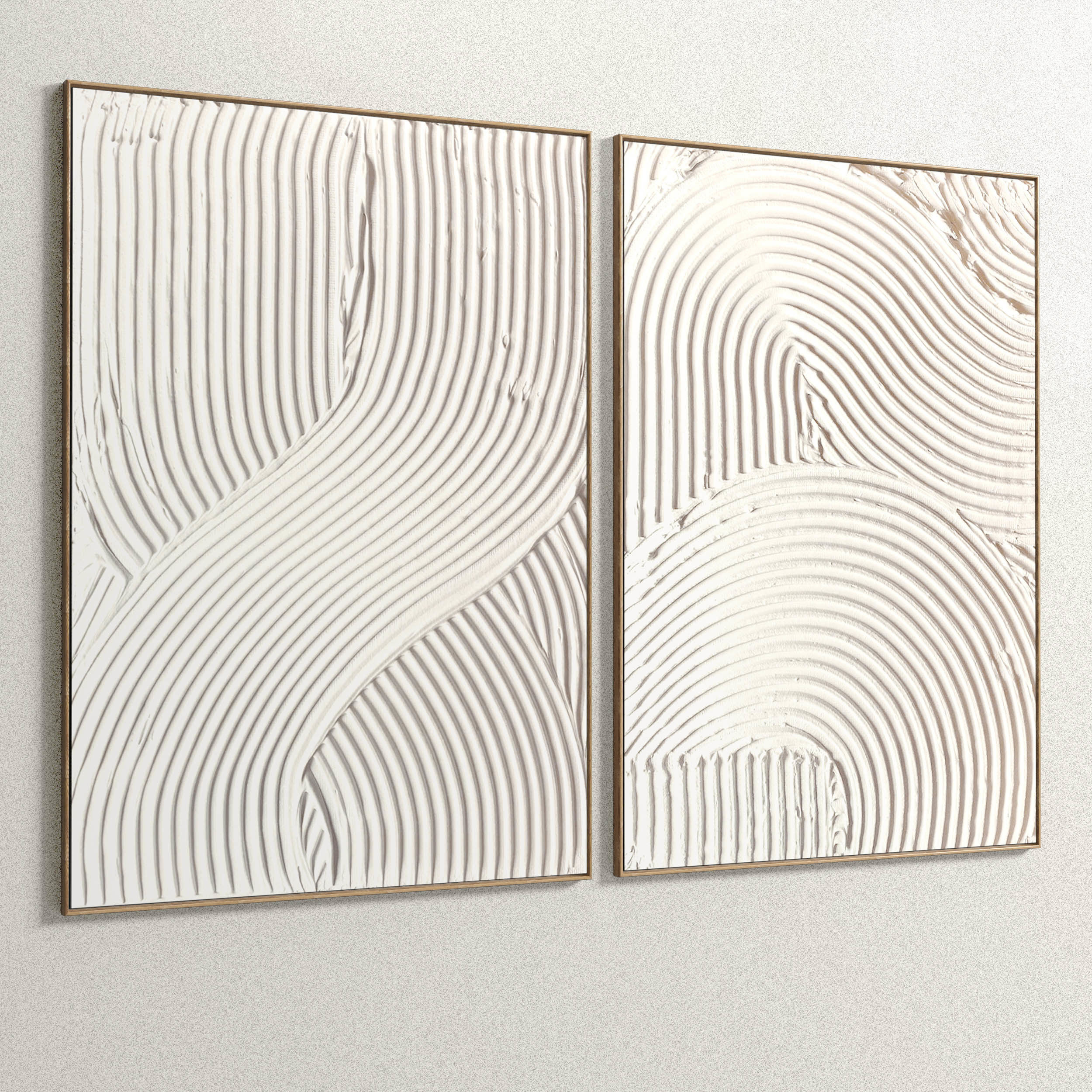 Plaster Two Photo Frame 61 Low-poly 3D model_4