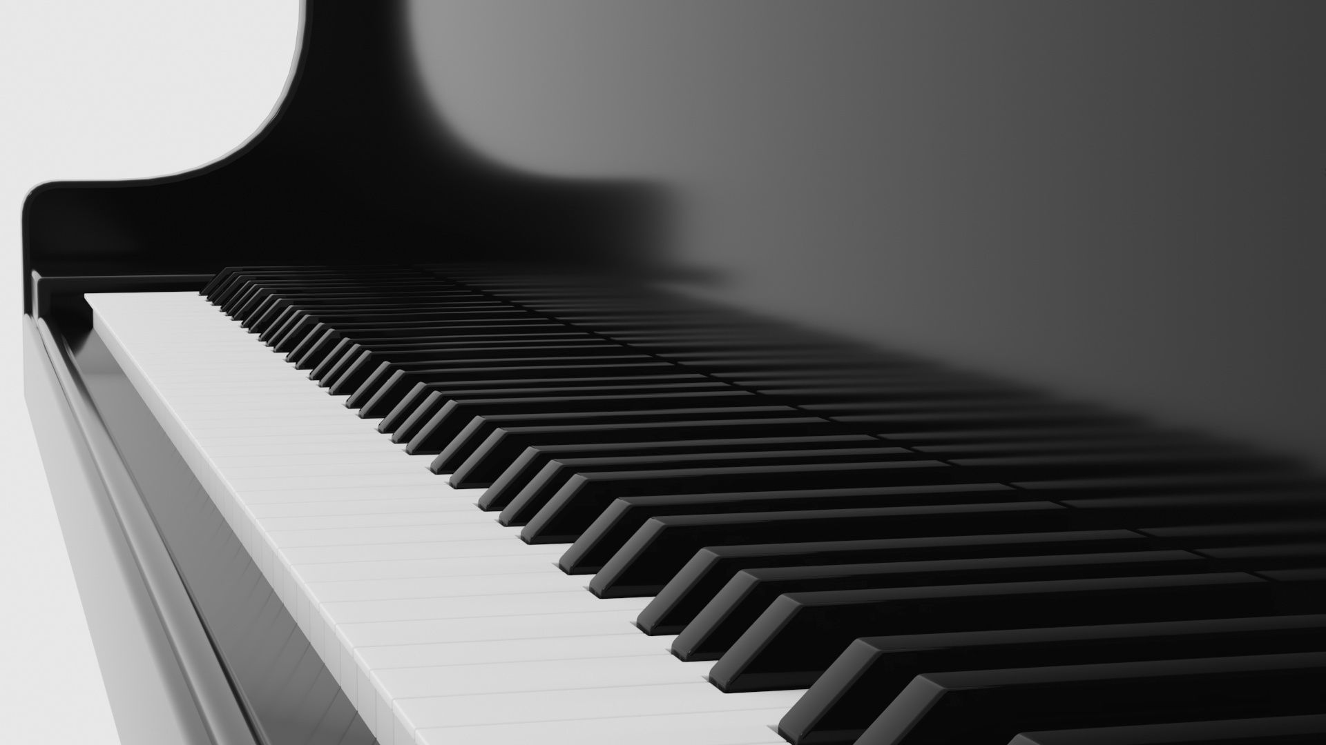 Black Piano 3D model 3D model_10