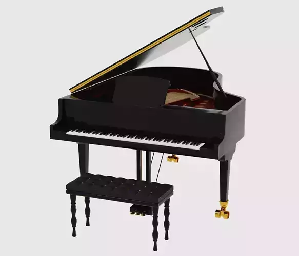 Black Piano 3D model