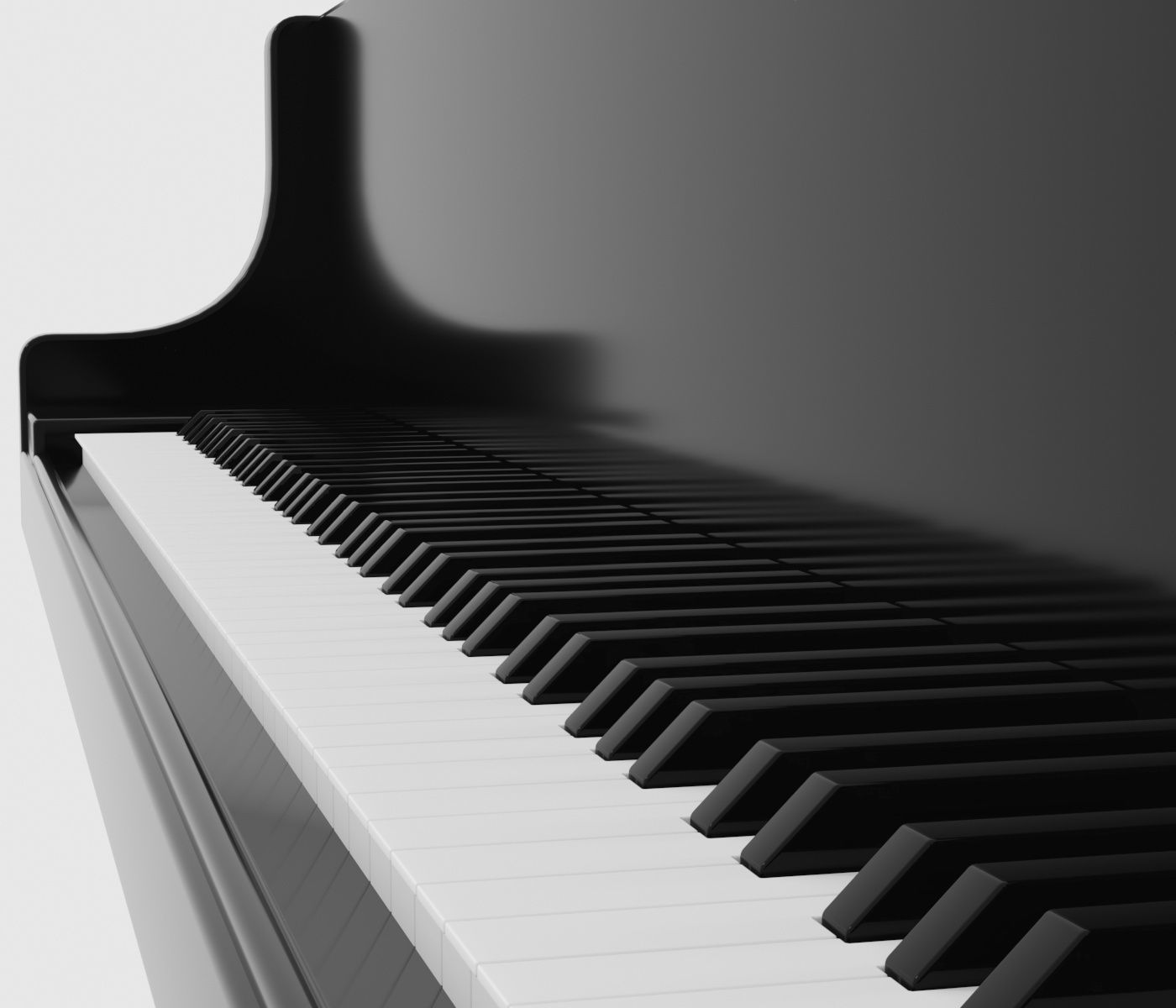 Black Piano 3D model 3D model_7