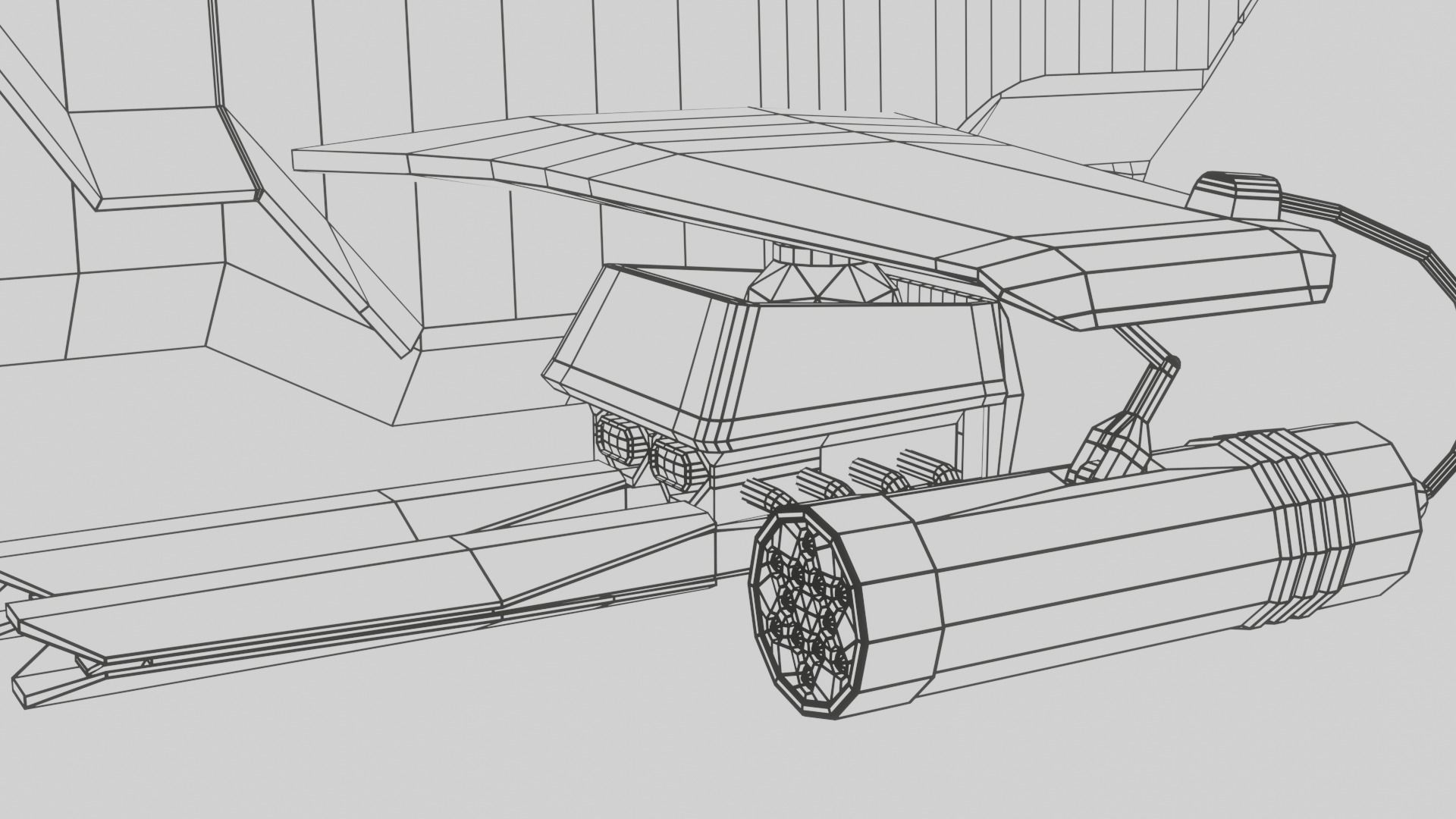 Twincopter with 3 different color variations Low-poly 3D model_20